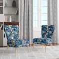 thumbnail image 2 of Designart "Alluring Nautical Paisleys VII" Blue Paisley Upholstered Accent Chair - Glam Arm Chair For Living Room, 2 of 5