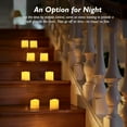 thumbnail image 6 of Homemory 400+ Hour Remote Control Candles, 2/4/6/8H Timer LED Votive Candles, Battery Operated Tea Lights in Warm White for Outdoor, Table, Halloween, Christmas (Batteries Included, 6 of 6