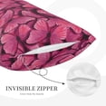 thumbnail image 3 of Lsque Pink Butterfly Pattern Pillow Case – Soft & Cozy Throw Pillow Cover, Hypoallergenic Cushion Case for Sleeping Women with Envelope Closure-20"x30", 3 of 6