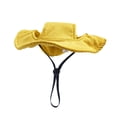 thumbnail image 2 of Pet Fisherman Hat Corduroy Fabric Adjustable Sun Cap With Ear Holes XS XL Sizes All Seasons Adjustable For Dogs With Drawstring And Breathable Design, 2 of 3
