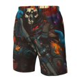 thumbnail image 4 of Logiee Vibrant Skull Soldier Print Mens Swim Trunks Quick Dry Board Shorts,Breathable Hawaii Beach Shorts Swimwear Bathing Suits-Large, 4 of 6