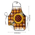 thumbnail image 4 of Naloa 1Pack Adjustable Bib Apron Waterdrop Resistant Cooking Kitchen Aprons for Women Men Chef, Sunflower Gnomes and Bees Print, 4 of 5