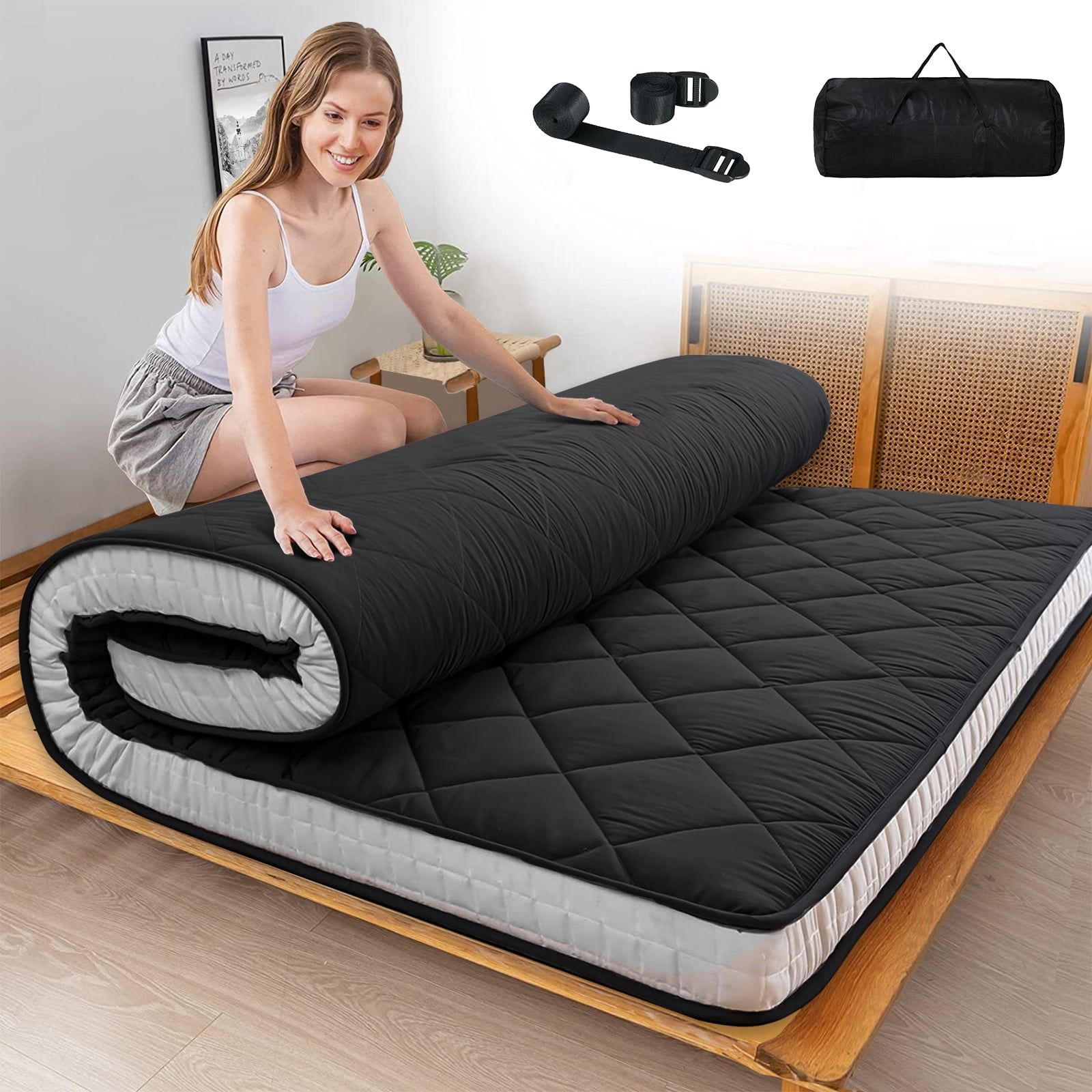 Futon Padding ABORON Futon Mattress , Padded Japanese Floor Mattress for Adults ...