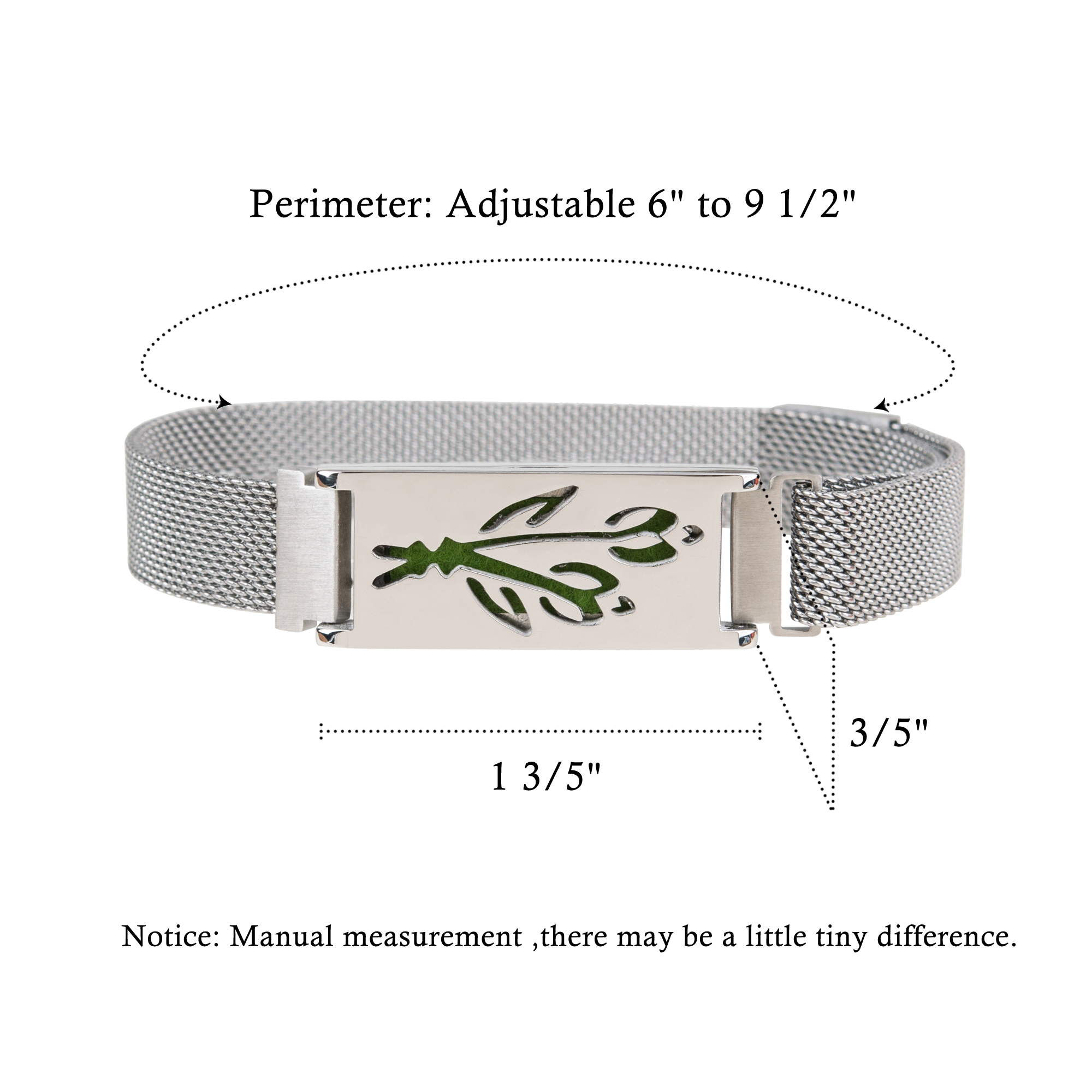 Anavia Essential Oil Bracelets, Aromatherapy Bracelet, Diffuser Bracelet, Aromatherapy Oil Lockets, Diffuser Lockets, Aromatherapy Jewelry, Diffuser Jewelry, With Gifts Box-[Silver]