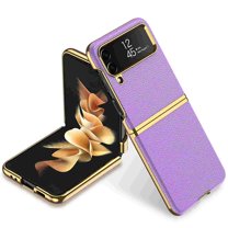 Compatible with Samsung Galaxy Z Flip 7 Case, Luxury Protective Ultra-Thin Hard PC Shockproof Glossy Design Back Phone Cover For Samsung Galaxy Z Flip 7, Purple