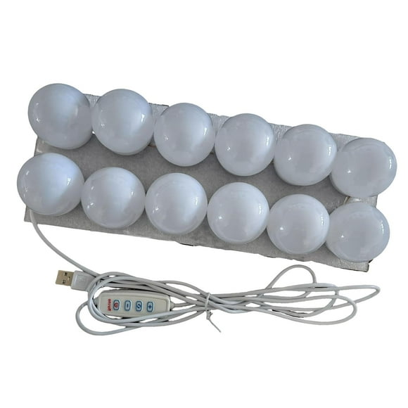 Bombillas de Tocador Colco 3 Colores Regulables para Espejo de Maquillaje Extraíble