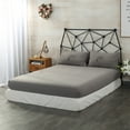 thumbnail image 1 of Royalbelle Waterproof Full Fitted Solid Color Bed Sheet Bed Cover Breathable Soft Comfortable Bed Set, 1 of 2