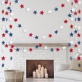thumbnail image 4 of Topboutique 6 Strings Star Streamers Banner, Red White Blue Decorations, Patriotic Star Garland, Paper Star Banner Decor for Independence Day Memorial Day BBQ Holiday Party Supplies, Total 39.4 ft, 4 of 7