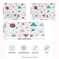 thumbnail image 2 of Yayeee Pillowcase King Size Set of 2 Satin Wrinkle Resistant Pillow Case, Red Simple Shapes, 2 of 7