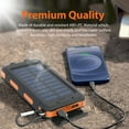 thumbnail image 5 of 4PK Solar Power Bank, Portable Charger, 20000mAh Solar Charger with LED Flashlight, IP65 Waterproof External Backup Battery Pack Perfect for Camping, Outdoor Activities, 5 of 11