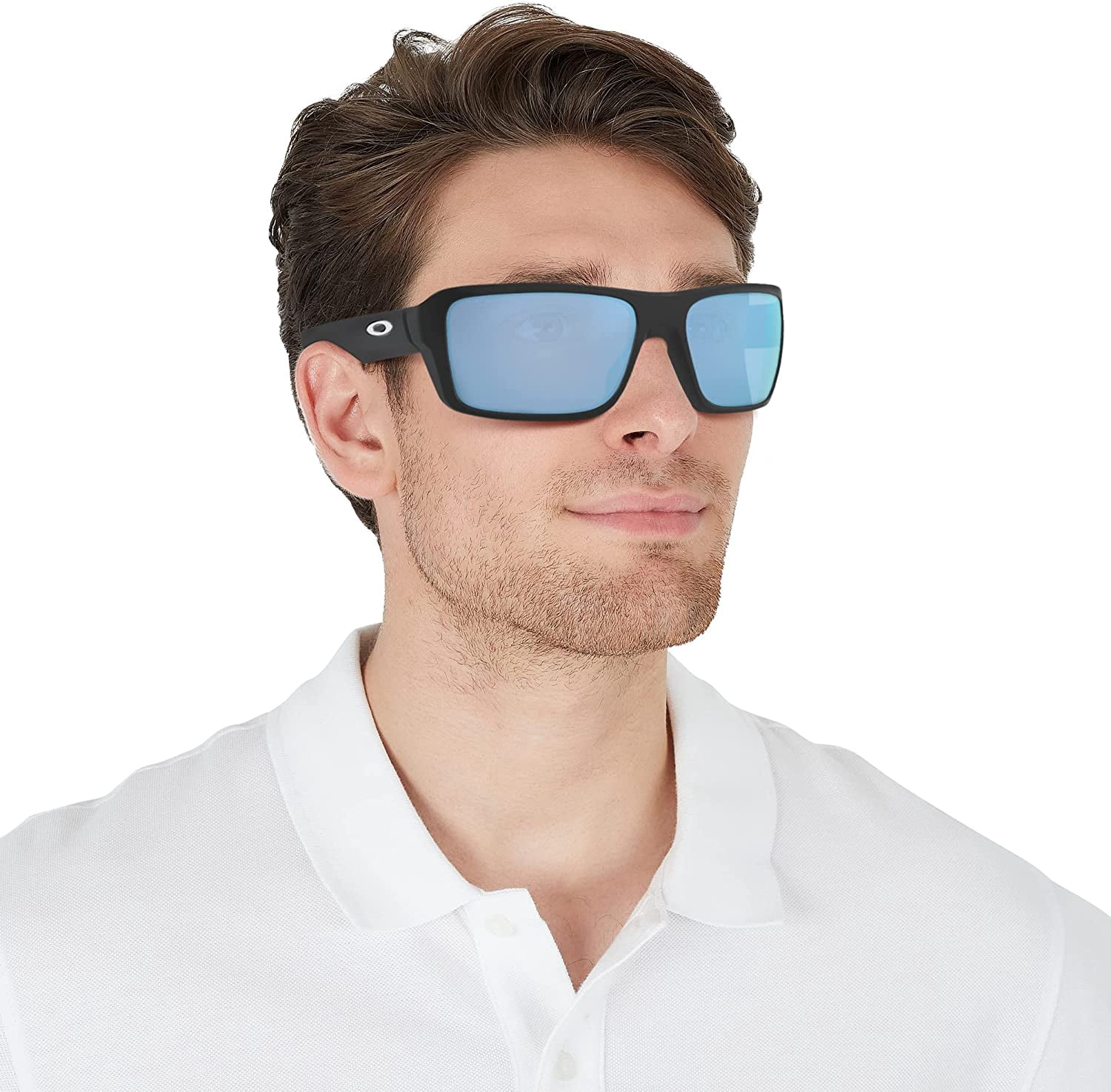 Oakley Men's OO9380 Double Edge Polarized Rectangular Sunglasses