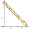 thumbnail image 2 of 14k Yellow Gold Hollow Polished Lobster Claw Closure 3.5mmSemi-Solid Figaro Chain Bracelet 7 Inch Link Bracelet for Wome, 2 of 2
