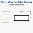 Avery® Labels, 1" x 25/8", Double Black Border, Glossy White, 160ct