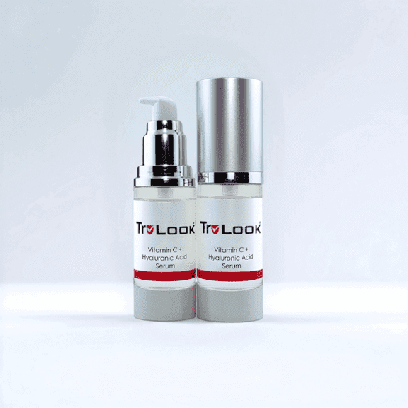 TruLook Vitamin C hyaluronic Acid Serum, Anti Aging, Anti Wrinkle, Improves Dark Spots, Tone, & Fine Lines Made is USA