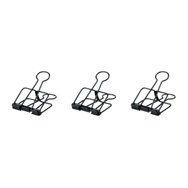 20 piezas de repuesto de clips de metal Methold para papel color Negro