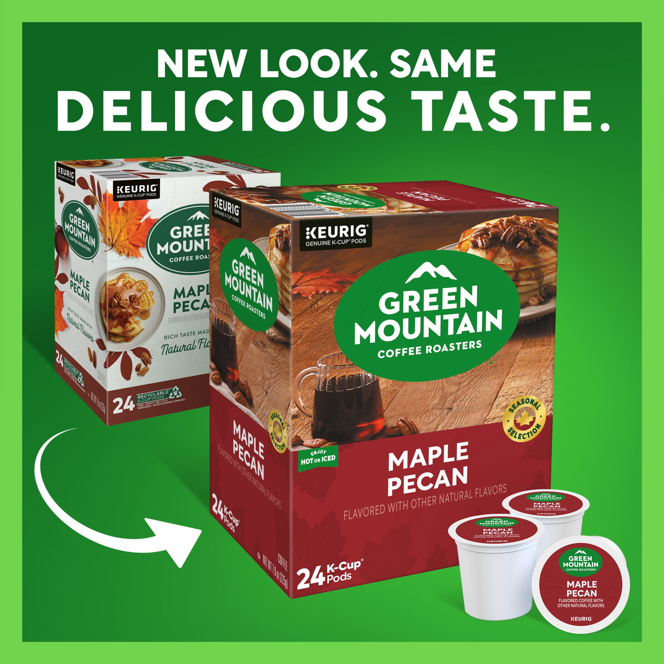 Green Mountain Coffee Roasters, Maple Pecan Light Roast K-Cup Coffee Pods, 24 Count