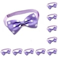 thumbnail image 3 of Methold pajarita cuello moda correas para mascotas accesorios decoración Push-pull cinta para cachorros gatos púrpura punto Type1 NO1, 3 of 6
