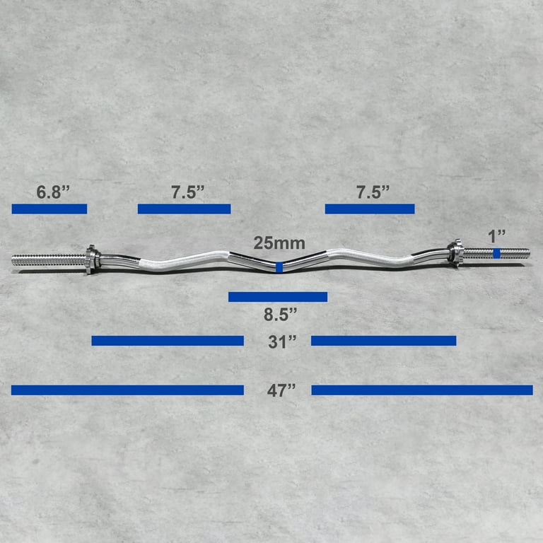 XPRT Fitness 47 In. Standard EZ Curl Weight Bar