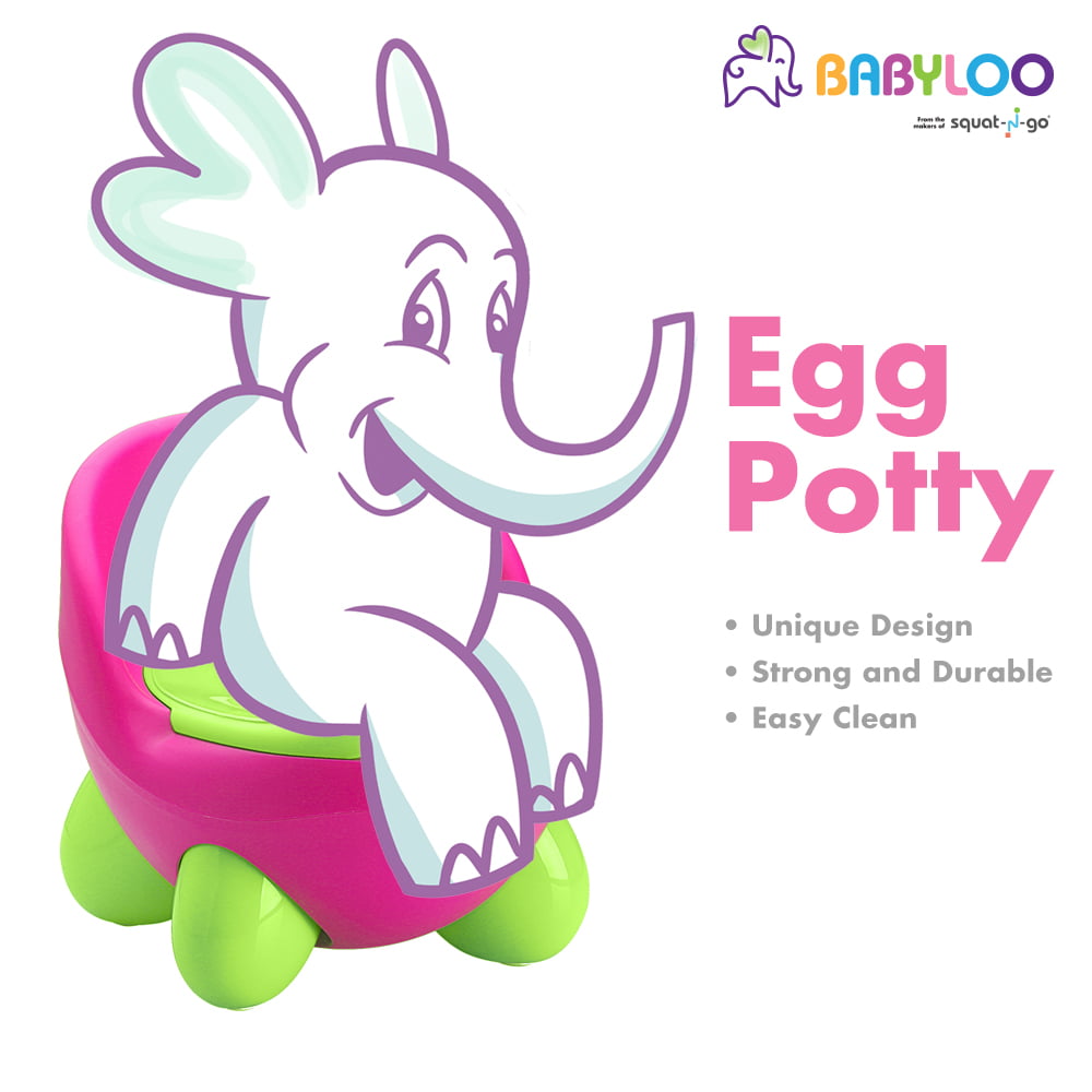 Simple & Easy to Use Stand Alone Toilet Simple Potty Training for Your Toddler Blue/Green All Plastic Sanitary Design Portable Toilet Babyloo Egg Potty 