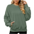 thumbnail image 5 of Cilsoka Oversized Hoodies for Women Cotton Womens Sweatshirt Oversized Crop Sweatshirts for Women Pack Womens Long Sleeve T Shirts My Orders past Orders, 5 of 6