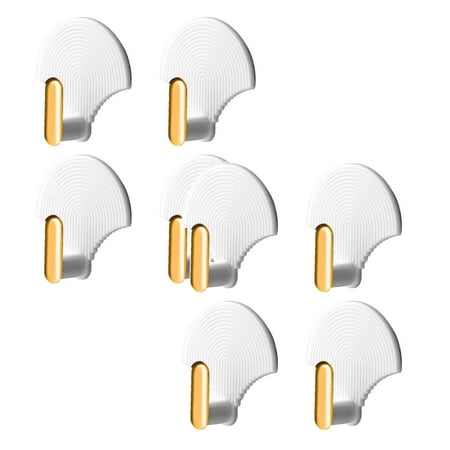 

Decorative Wall Door Self Adhesive Hanger Hooks Heavy Duty For Hanging Coats Clothes Hat Keys Purse Kitchen Towels Hook Waterproof Shower Room Sticky Hooks 4PCS