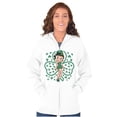 thumbnail image 4 of Betty Boop St Patricks Day Clovers Zip Hoodie Sweatshirt Women Brisco Brands M, 4 of 6