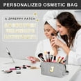 thumbnail image 5 of DAKIMOE Makeup Bag Cosmetic Bags Organizer Personalized Initial Travel Essentials Toiletry Bag for Birthday Christmas Girlfriend Teacher Valentines Day Gifts, 5 of 9