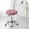 thumbnail image 7 of Pofeuu Rose Flowers Print Round Bar Stool Covers - Super Soft and Washable Elastic Stool Cushion Slipcover Easy Clean Velvet-14 inch, 7 of 7