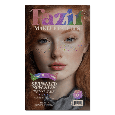 Fazit Glitter Freckle Makeup Patches Multicolor Sprinkles Speckles 6 Count