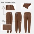 thumbnail image 6 of [Shirt + Pants] Women's V-Neck Scrubs Sets with Multi Pocket and Jogger Pants,L,red, 6 of 10