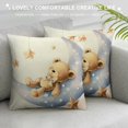thumbnail image 3 of BCIIG Baby Bear Pillow Covers  Bear Nursery Decor, Woodland Animals Nursery Decor for Boys Girls, Cute Baby Bear Decorative Pillow Covers for Toddler Kids Room Playroom Nursery 22x22in, 3 of 5