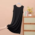 thumbnail image 5 of Jinhomg Womens Plus Size Lounge Dress Soft Comfy Sleeveless Midi Tank Dresses Casual Loose Crew Neck Summer Nightgowns Black XXXL, 5 of 7