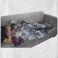 thumbnail image 6 of Tree Soft Flannel Fleece Throw Blanket, Photo with Dramatic Nature Scenery of Abstract Colorful Leafy Tree and Calm Pond, Cozy Plush for Indoor and Outdoor Use, 50" x 70", Multicolor, by Ambesonne, 6 of 6