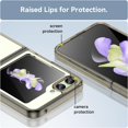thumbnail image 5 of Crystal Clear Case for Samsung Galaxy Z Flip5 5G 2023,Slim Thin Soft TPU Bumper & Hard PC Back Shockproof Scratch Resistant Protective Phone Case for Samsung Galaxy Z Flip5 (Clear Gray), 5 of 16