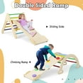 thumbnail image 4 of OLAKIDS Climbing Triangle Set, 5 in 1 Kids Wooden Montessori Climber Toy with Ramp Ladder Arch Slide for Gym Playground, Indoor Outdoor Climb Activity Jungle Play Structure for Toddlers 1-3, 4 of 10