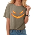 thumbnail image 6 of Godom Halloween Shirts for Women Funny Pumpkin Printed Cute T Shirts Graphic Tops Fall Tee Fashion, 6 of 7