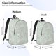 thumbnail image 2 of Disketp Retro Snake print Canvas Backpack Lightweight Travel Daypack Student Rucksack Laptop Backpack-Medium, 2 of 5