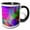 Black/White, variant on 3drose, Abstract and Colorful Plasma Clouds by Angelandspot, 15oz Two-tone Green Mug
