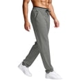 thumbnail image 4 of cfhntfmh Workout Pants for Men Straight Leg Loose Fit Running Pants with Pockets Lightweight Drawstring Pants (Gray,3X-Large), 4 of 6