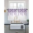 thumbnail image 2 of Purple Eucalyptus Leaves Tier Curtains 24 Inch Length,Sheer Curtains for Bedroom Living Room Window Watercolor Floral Leaf Plants Small Half Window Kitchen Curtains & Drapes 27.5"x24" 2 Panels, 2 of 6