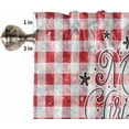 thumbnail image 5 of Red Plaid Christmas Tier Curtains 24 Inches Long, Winter Holiday Xmas Snowflake Rod Pocket Window Curtains Panels for Bedroom/Bathroom/Nursery, Small Short Half Curtains Drapes for Cafe 27.5"x24", 5 of 5
