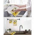 thumbnail image 5 of Bees Kitchen Dish Towels for Drying Dishes Set of 3, Sunflowers Summer Watercolor Floral Leaf Palnt Honey Waffle Weave Microfiber Hand Tea Bathroom Towels Quick Dry & Absorbent Towel 12x12, 5 of 7