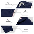 thumbnail image 3 of Ceisia Men Solid Color Loose Casual Pants Elastic Waist Drawstring Sports Gift Work Trousers, 3 of 8