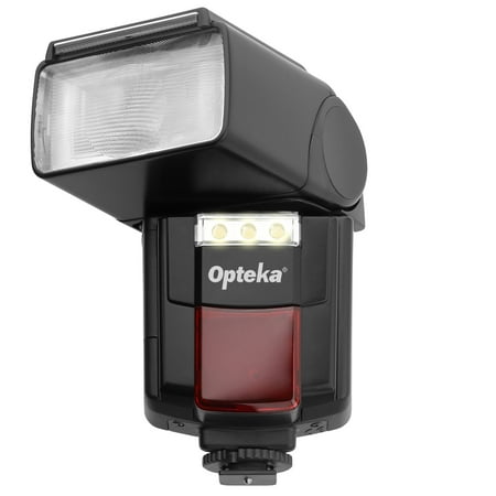 Panasonic Dslr Camera - Opteka Flash IF-800 Autofocus Speedlight with Built-In 3-LED Video Light for Canon, Nikon, Pentax, Sony, Panasonic, Olympus, Samsung, Fujifilm, Ricoh DSLR and Digital Cameras with Standard Hot Shoe