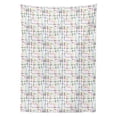 thumbnail image 2 of Colorful Tablecloth, Metro Scheme with Vivid Colored Intricate Lines and Dots Urban Life Transportation, Rectangle Satin Table Cover for Dining Room and Kitchen, 52" X 70", Multicolor, by Ambesonne, 2 of 2