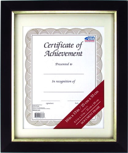 Black Gold 10x13 Document Frame Walmart Com
