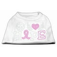 thumbnail image 4 of Pet Dog  Cat Shirt Rhinestone, "Peace Love Hope Breast Cancer Awareness", 4 of 10