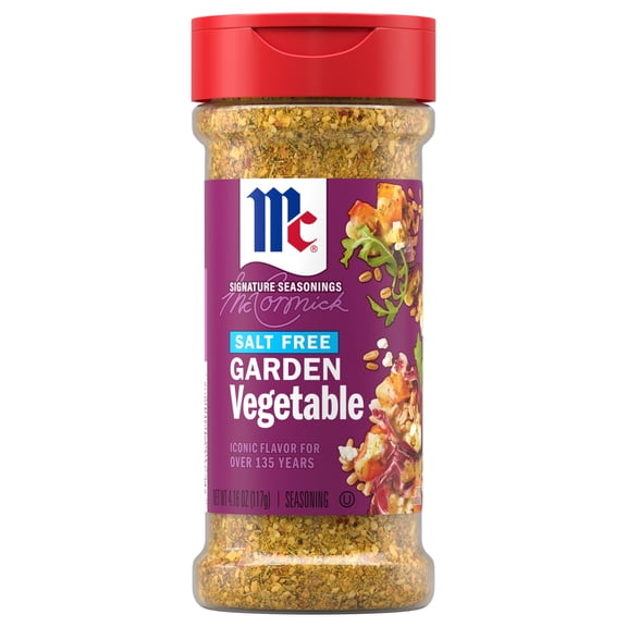 McCormick Salt Free Seasoning, Vegetable, 4.16 oz Bottle