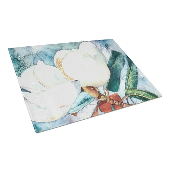 Caroline's Treasures Flower - Magnolia Glass Cutting Board Large