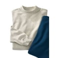 thumbnail image 2 of KingSize Men's Big & Tall Mock Turtleneck Long-Sleeve Cotton Tee - 3XL, Heather Charcoal, 2 of 5